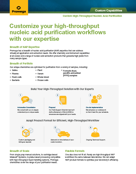 Download Flyer: Custom Nucleic Acid Purification workflows